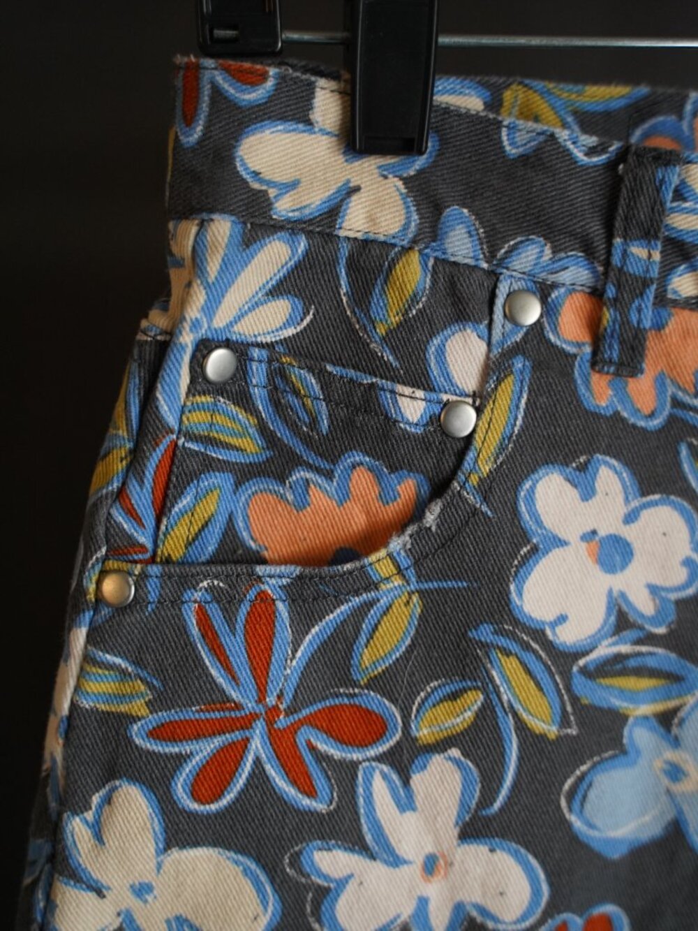 Originality Women’s Floral Print Pants 100% Cotton Multicolored - Picture 4 of 14